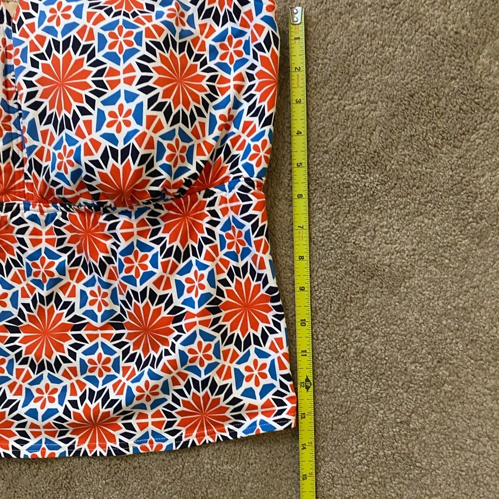 Lands End Tankini Top Geometric 90’s Style Size 20W Petite - Picture 10 of 11